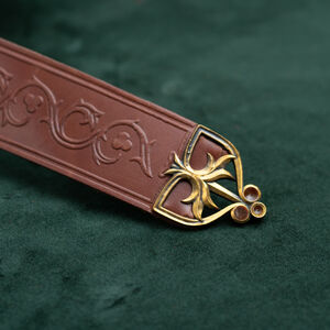 Ceinture en cuir avec boucle en laiton pour chevalier