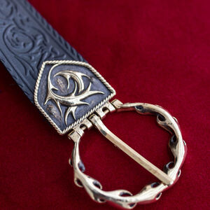 Ceinture médiévale à boucle coulée main « Lion »