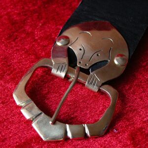 Ceinture noire médiévale de cuir « Ourses » ArmStreet