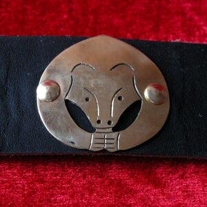 Ceinture noire médiévale de cuir « Ourses » ArmStreet