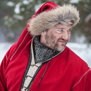 Bonnet Viking en laine et fourrure