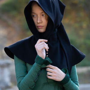 Chaperon médiéval à longue queue «Princesse de l'Automne»