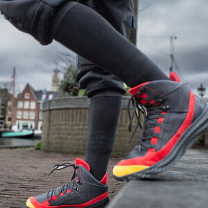 Chaussettes d'escrime AMHE en coton noir tricoté, taille unique, pour un usage quotidien lot de 3 paires