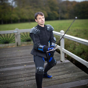 Chaussettes d'escrime AMHE en coton noir tricoté, taille unique, pour un usage quotidien lot de 3 paires