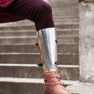 Chaussures médiévales de chevalier en cuir hauteur cheville-04