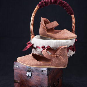 Chaussures médiéval légeres en cuir pour femmes