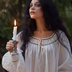 Costume femme renaissance « Citrouille au Crépuscule » chemise blanche