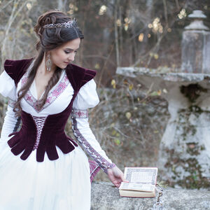 Gilet costume médiéval en velours LARP
