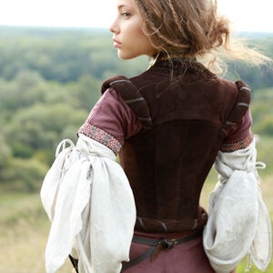 Costume médiéval corset en suède "Archère"