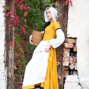 Déguisement médiéval de femme: robe, chemise et accessoires