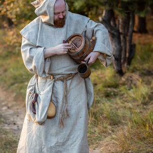 Costume fantastique de moine médiéval avec capuche-02