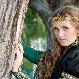 Costume fantastique de robe et caftan médiévaux « Princesse de la forêt »-05
