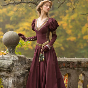 Robe en coton avec corset en velours de style médiéval par ArmStreet