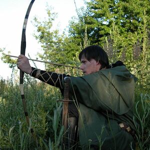 Costume médiéval fantastique "Archer" : Tunique et Surcot-04