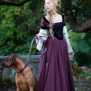 Costume "Mémoires de Renaissance": robe, chemise, tablier, coiffe