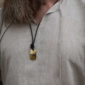 Courte tunique viking pour homme en lin fin