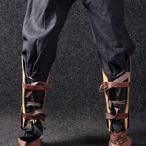 EXCLUSIVE FANTASY LEATHER GREAVES
