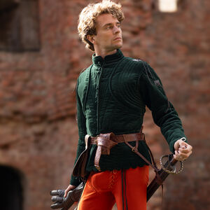 Gambison court en velours matelassé "Maître d'armes"