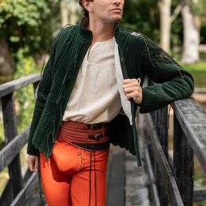 Gambison court en velours matelassé "Maître d'armes"