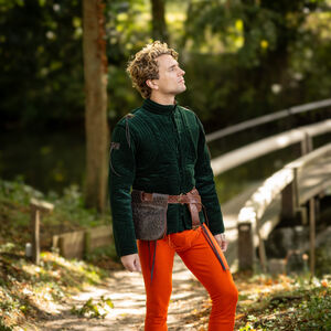 Gambison court en velours matelassé "Maître d'armes"