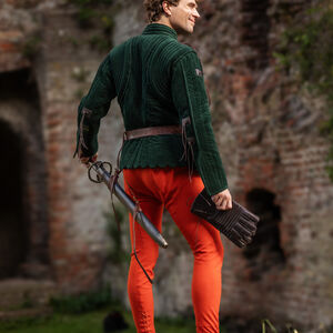 Gambison court en velours matelassé "Maître d'armes"