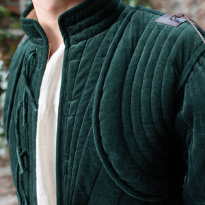 Gambison court en velours matelassé "Maître d'armes"