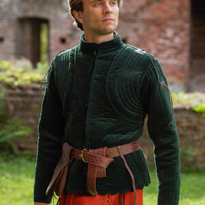 Gambison court en velours matelassé "Maître d'armes"