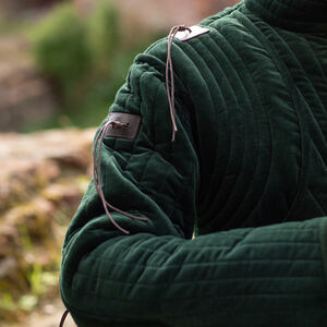 Gambison court en velours matelassé "Maître d'armes"