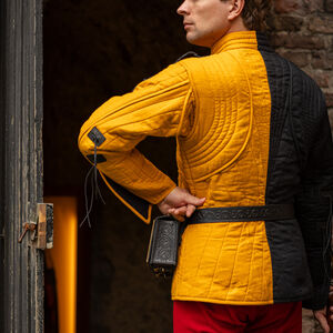 Gambison en lin bicolore pour l'escrime SCA AMHE "Mercenaire" veste rembourrée