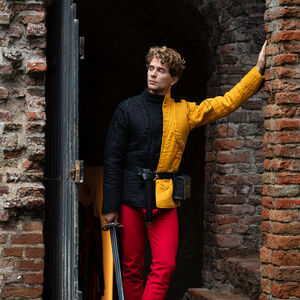 Gambison en lin bicolore pour l'escrime SCA AMHE "Mercenaire" veste rembourrée