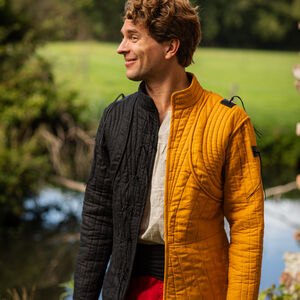 Gambison en lin bicolore pour l'escrime SCA AMHE "Mercenaire" veste rembourrée