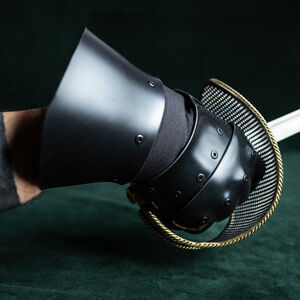 Gantelets AMHE en plastique à cinq doigts "Prince Noir" gant articulé