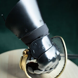 Gantelets AMHE en plastique à cinq doigts "Prince Noir" gant articulé