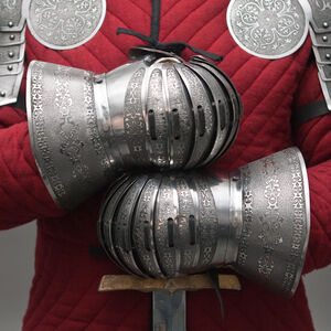 Mitaines d’armure décapés médiévaux de combat d'Armstreet