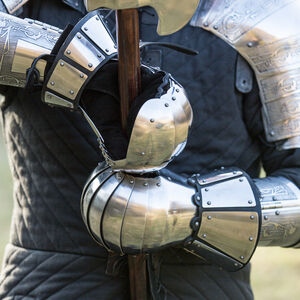Gantelets médiévaux clamshell armure de combat