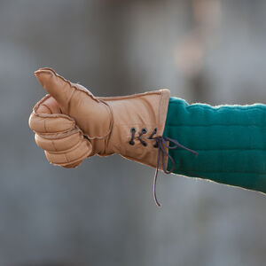 Gants d'escrime en cuir rembourrés « Chien de Guerre »