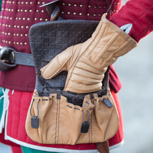 Gants d'escrime en cuir rembourrés « Chien de Guerre »