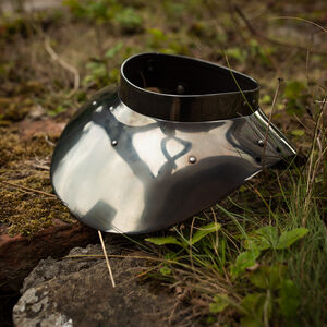 Gorgerin fonctionnel en acier trempé à plaque relevée "Mercenaire" protection du cou WMA Harnischfechten