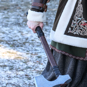 Hache Viking de GN en Mousse aux Loups et à l'Entrelacs-02