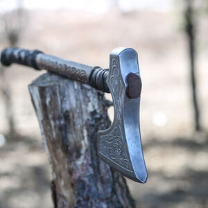 Hache Viking de GN en Mousse aux Loups et à l'Entrelacs-05