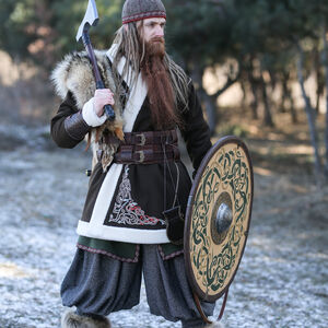 Hache Viking de GN en Mousse aux Loups et à l'Entrelacs-08