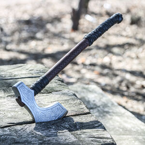 Hache Viking de GN en Mousse aux Loups et à l'Entrelacs-01