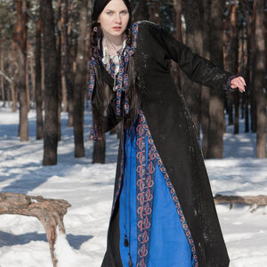 « Knyazhna Helga » robe médiévale en lin avec surcot et tunique d'ArmStreet