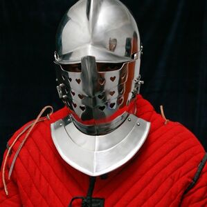 Bourguignotte médiévale fonctionnelle d'ArmStreet