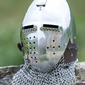 Le casque médiéval bassinet klappvisor