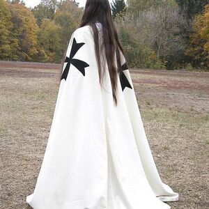 Le manteau blanc exclusif médiéval de croisé ArmStreet