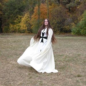 Le manteau blanc exclusif médiéval de croisé ArmStreet