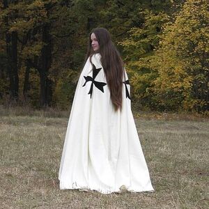 Le manteau blanc exclusif médiéval de croisé ArmStreet