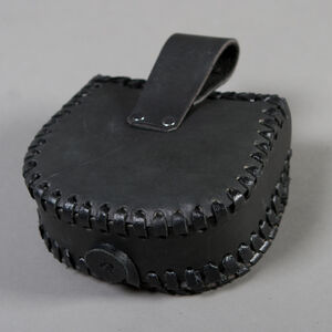 Vue d'arrière de petit sac avec les accents en cuir d'ArmStreet