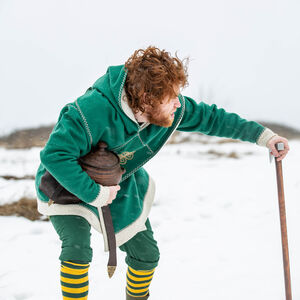 Manteau homme celtique de leprechaun en laine verte